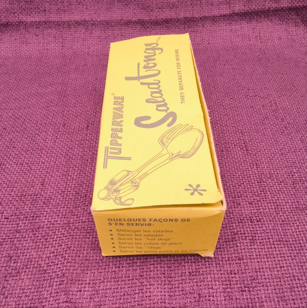 Vintage Tupperware Salad Tongs | 1950s Yellow MCM Serving Utensils - Picture 6 of 11